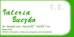 valeria buczko business card